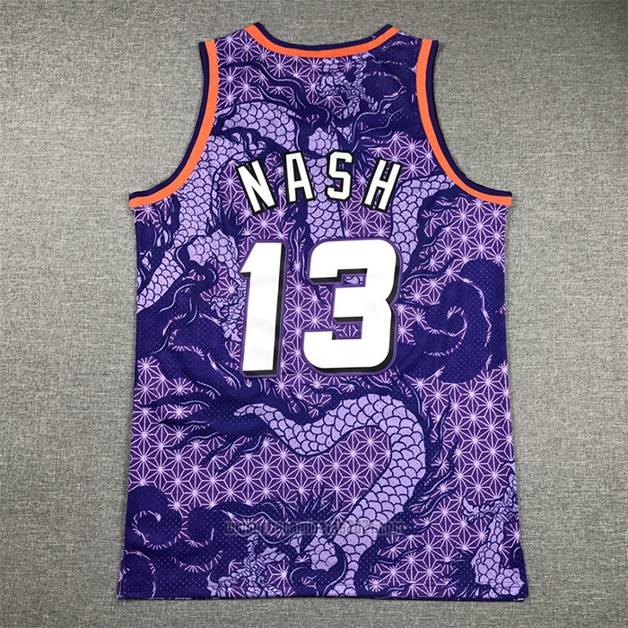 Camiseta Phoenix Suns Steve Nash #13 Asian Heritage Throwback 1996-97 Violeta